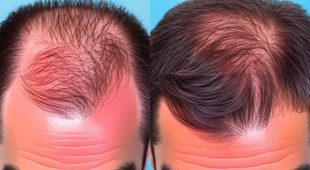 successful hair transplant photo